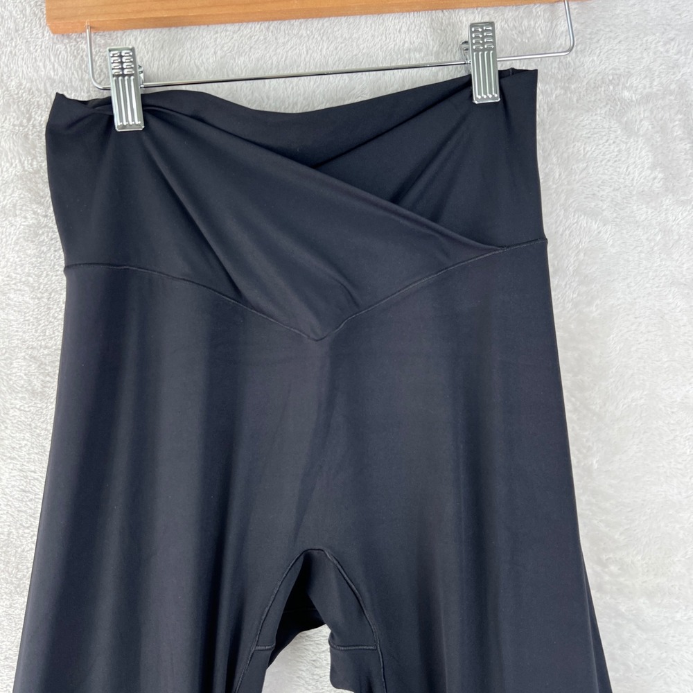 Sunzel Black Crossover Flare Yoga Pants High Waisted Bell Bottom Leggings Large - Picture 2 of 8